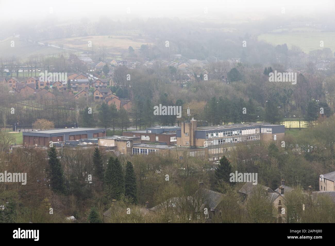 Saddleworth Secondary School, Uppermill, Oldham Foto Stock