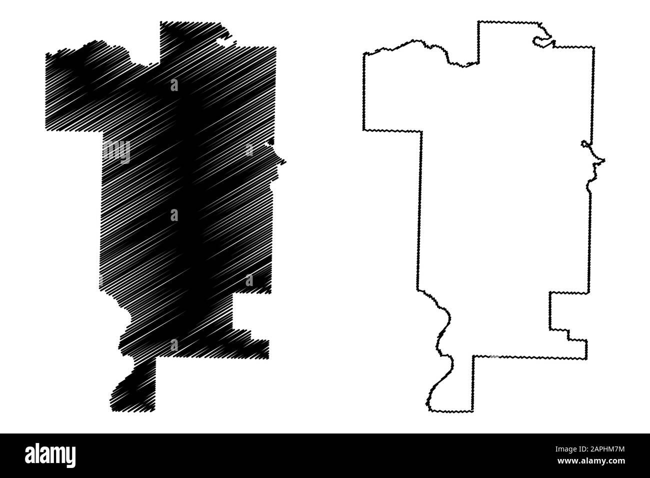 Prairie County, Arkansas (U.S. County, Stati Uniti d'America,USA, Stati Uniti, US) mappa illustrazione vettoriale, scribble schizzo Prairie mappa Illustrazione Vettoriale