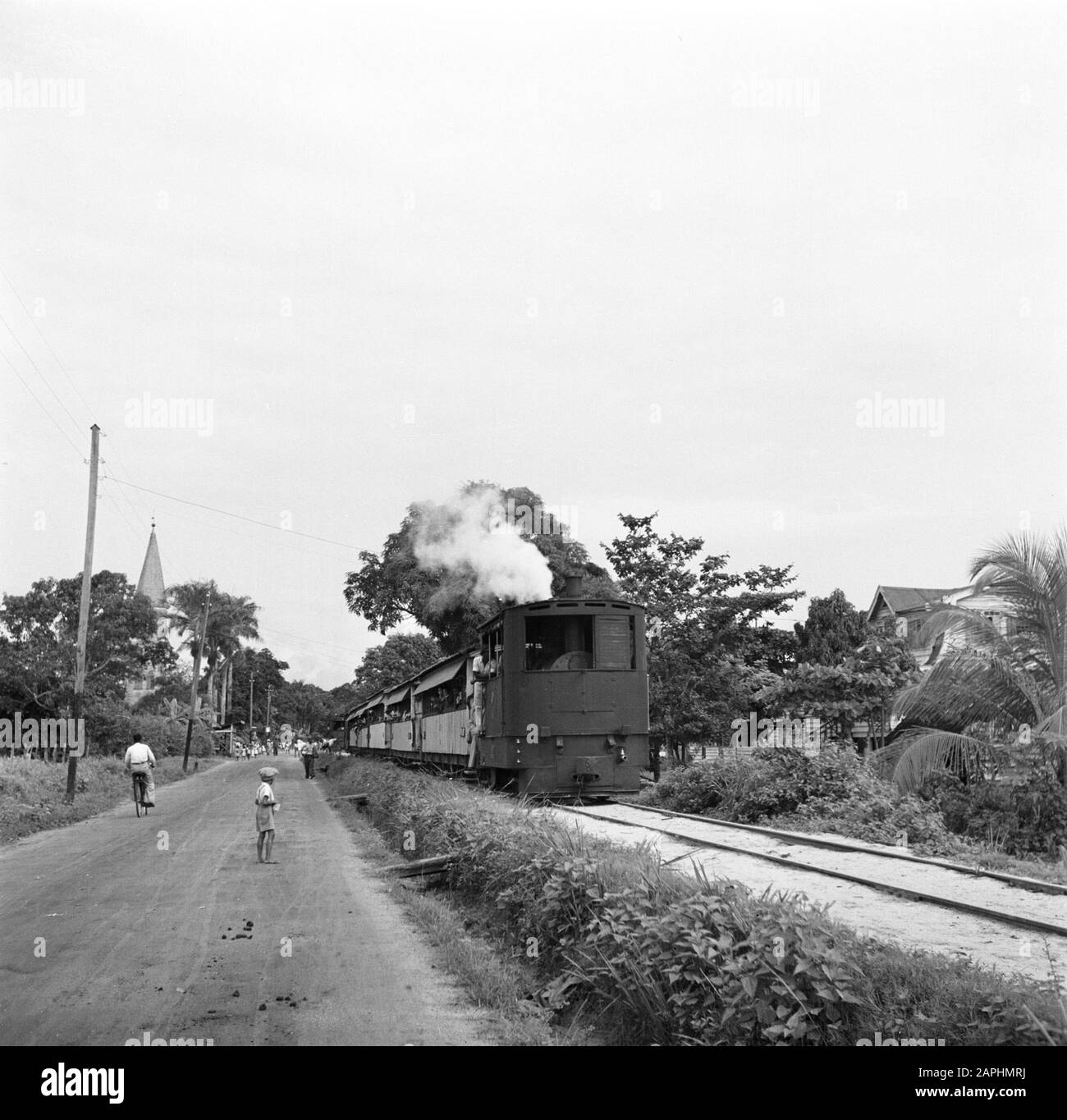 Viaggi in Suriname e Antille Olandesi Descrizione: The Lawaspoorweg in Suriname Data: 1947 luogo: Suriname Parole Chiave: Treni Foto Stock