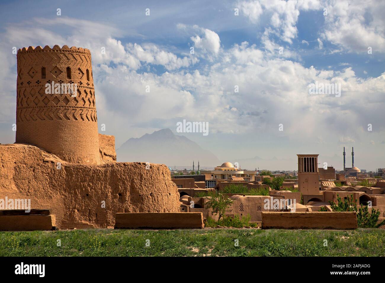 Antico forte nella città di Meybod in Iran Foto Stock