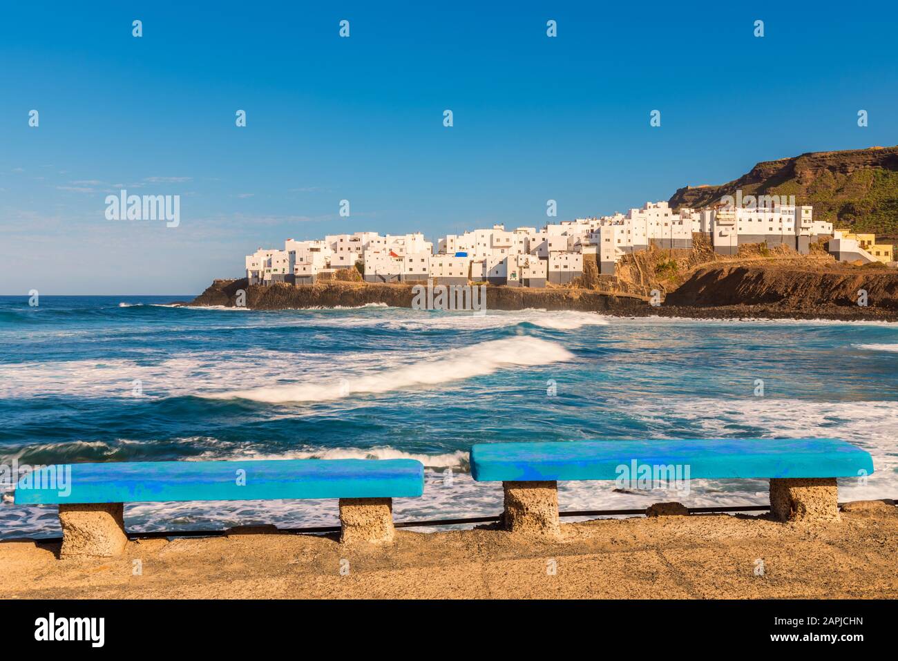Villaggio costiero di El Roque a Gran Canaria Spagna Foto Stock