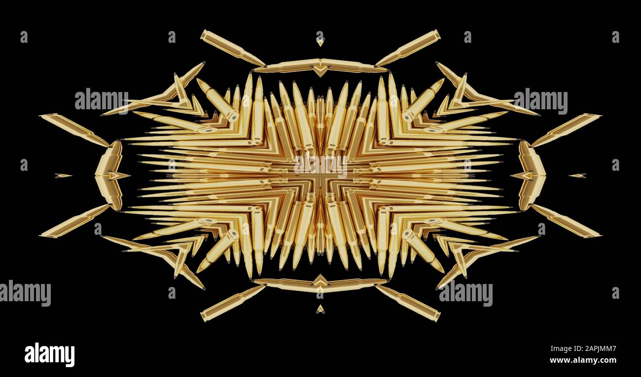 7.62 munizioni multiple arrotondate immagine fusa per un segnaposto. Foto Stock