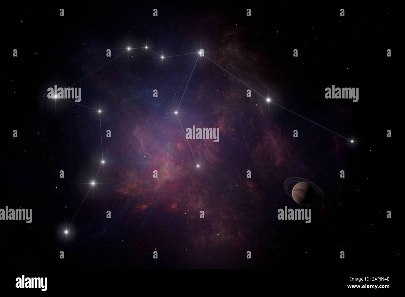 Costellazione di stelle Aquarius Foto Stock