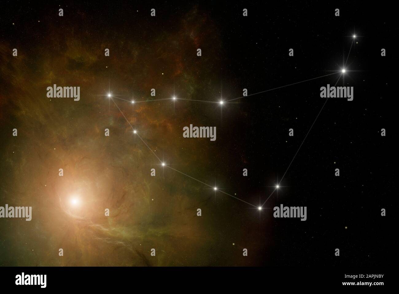 Costellazione di stelle Capricorno Foto Stock