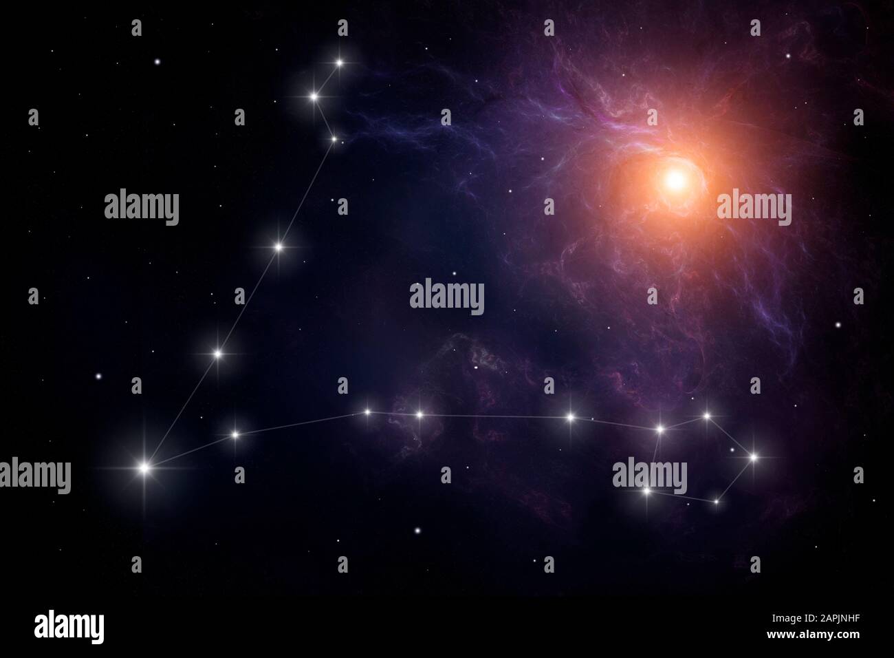 Costellazione delle stelle Pesci Foto Stock