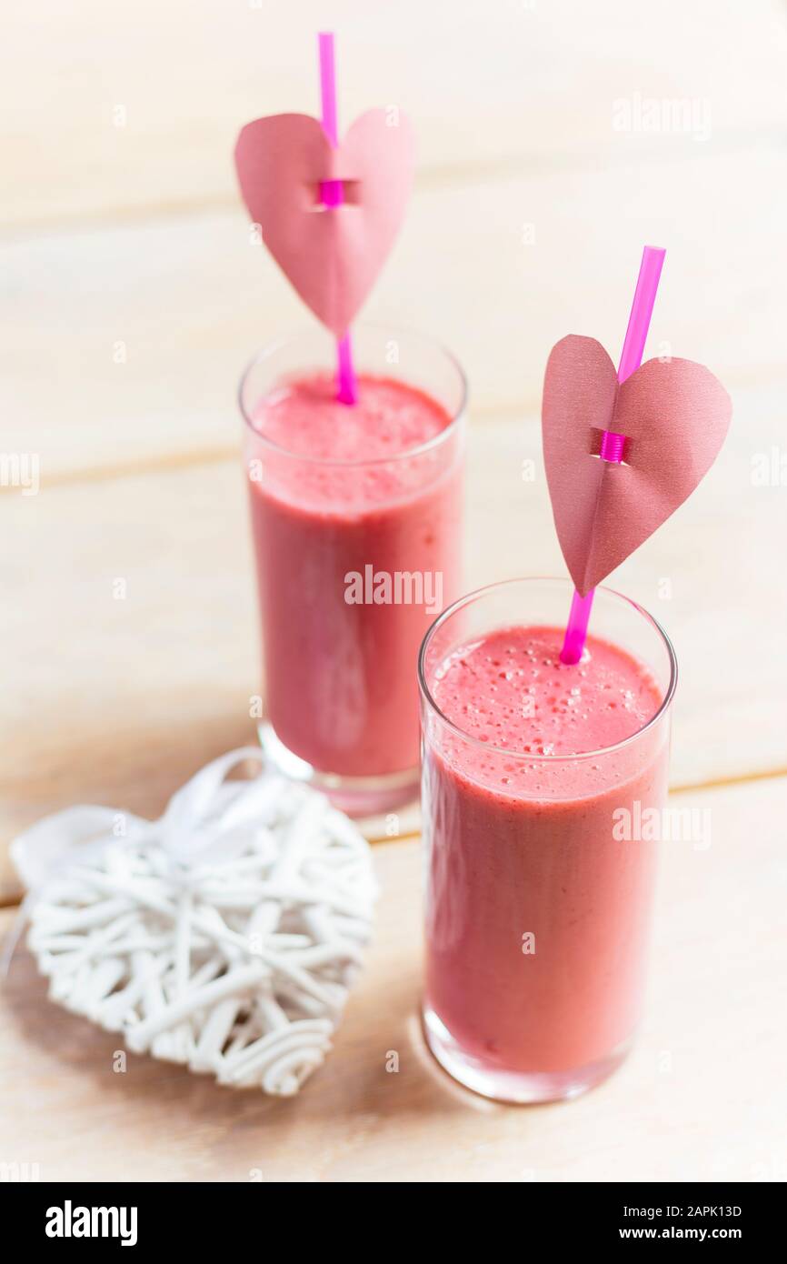 Cranberry-Lampone Smoothie Foto Stock