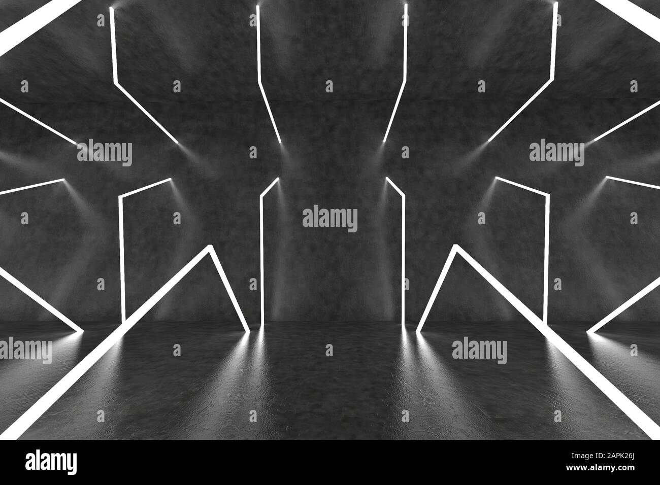 rendering 3d di sfondi astratti. Illustrazione 3D Di Una Forma Geometrica semplice Foto Stock