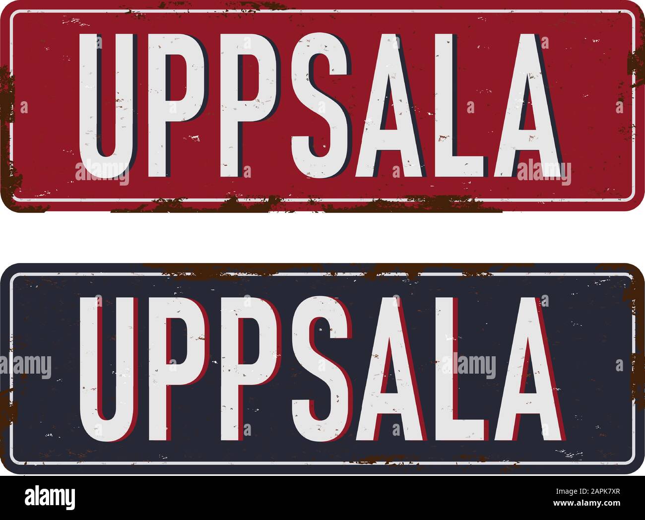 Un cartello stradale UPPSALA, immagine grafica vettoriale Illustrazione Vettoriale
