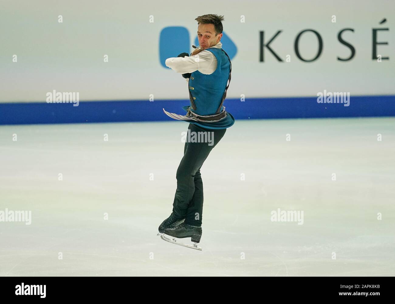 23 gennaio 2020: Alexei Bychenko d'Israele durante il Men Free Skating ai Campionati europei ISU di pattinaggio a Steiermarkhalle, Graz, Austria Foto Stock 23 gennaio 2020: Alexei Bychenko d'Israele durante il Men Free Skating ai Campionati europei ISU di pattinaggio a Steiermarkhalle, Graz, Austria Foto Stock