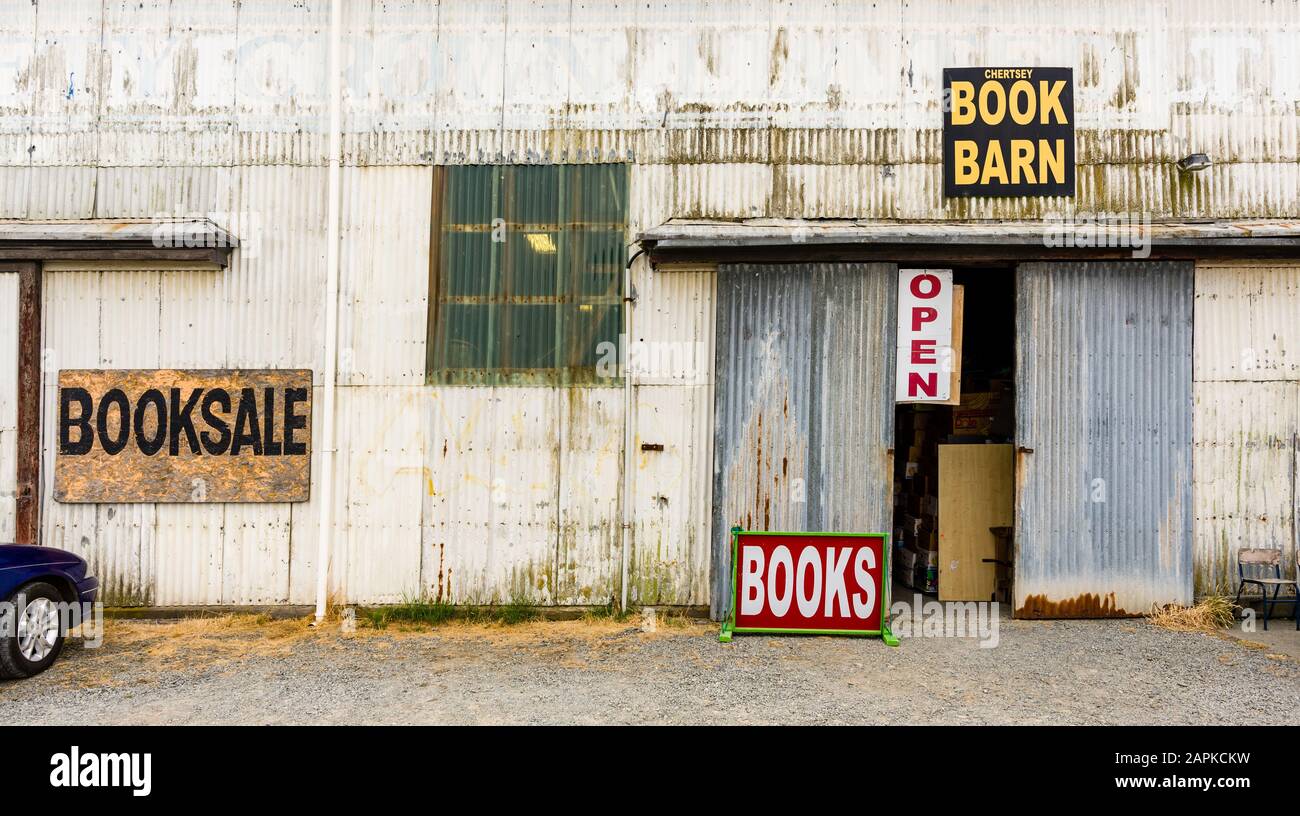 Libreria Secondhand Book Barn At Chertsey Nuova Zelanda Foto Stock