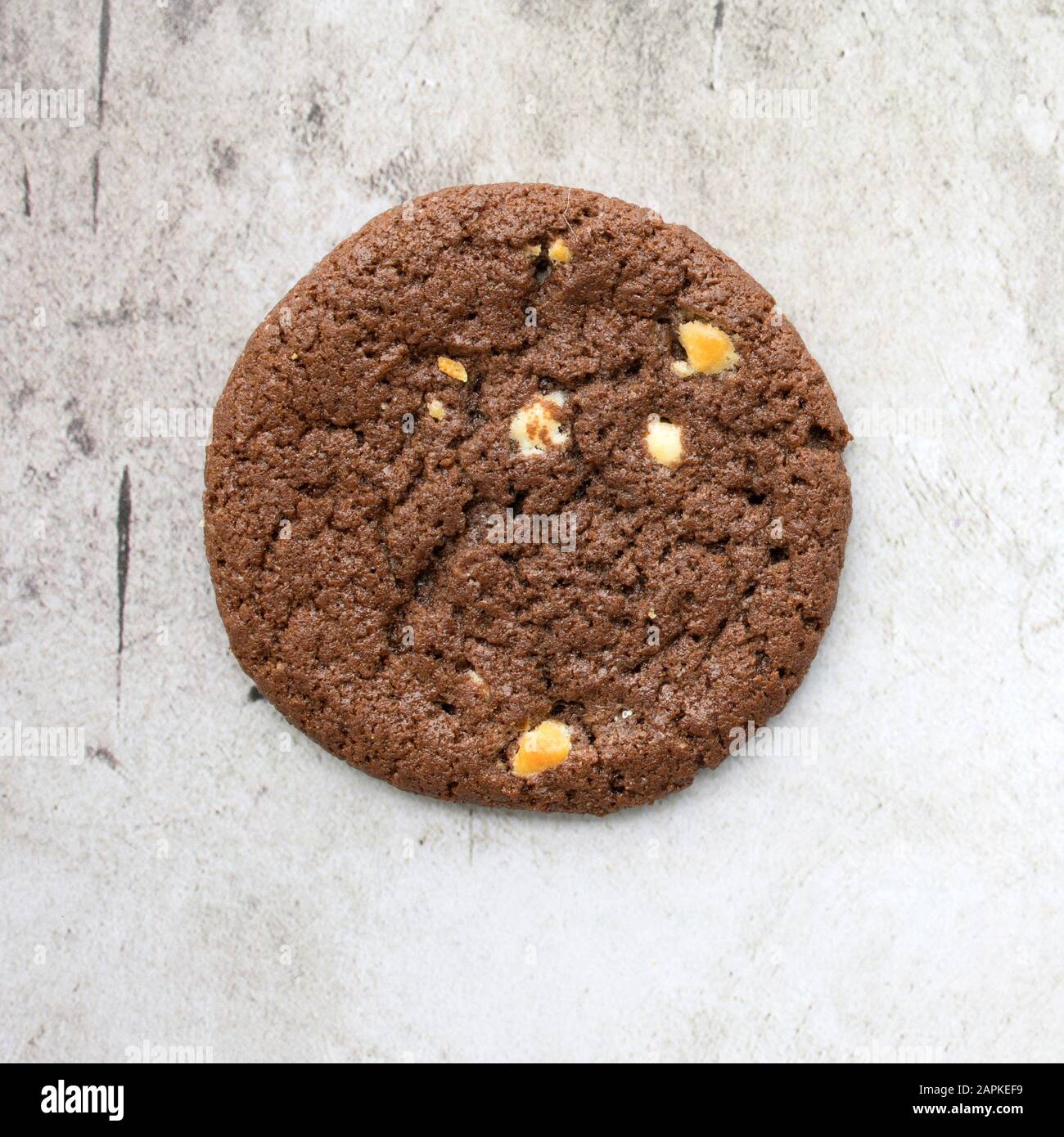 Piastra Di Cioccolato Macadamia Biscotti Al Dado Foto Stock