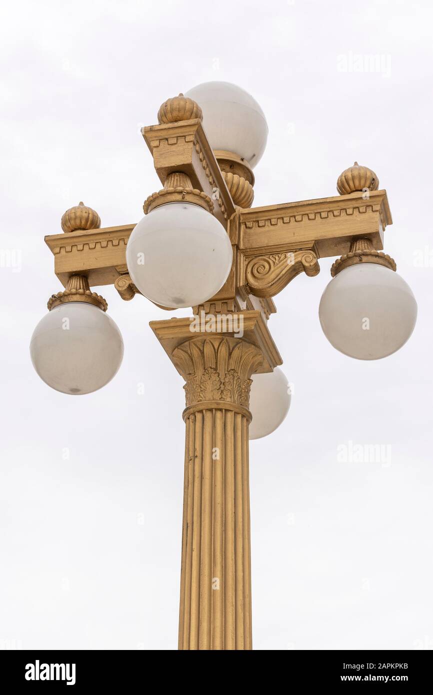 Casa Rosada (ufficio presidenziale) e storico lam post, nel centro di Buenos Aires, Argentina Foto Stock