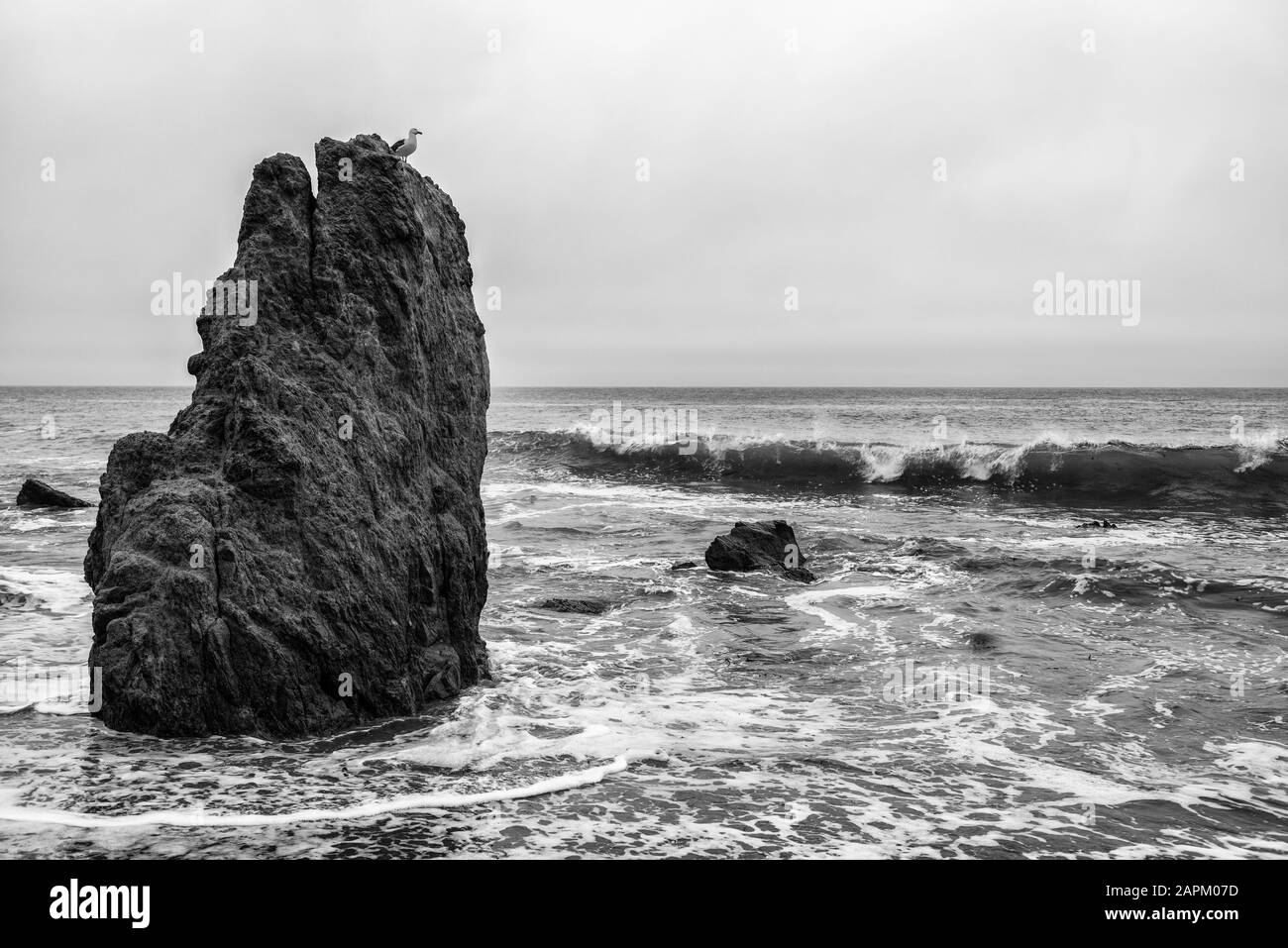 Immagine in scala di grigi del parco delle maree beiguane di taiwan Foto Stock