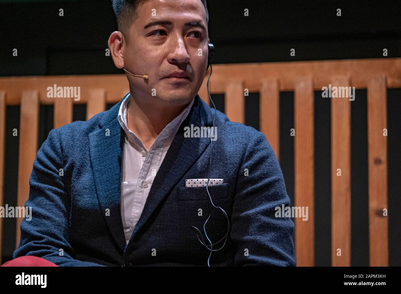 Barcellona, Spagna. 23rd Gen 2020. Avvocato, attivista e giornalista Jason Y.Ng ha tenuto una conferenza stampa sulla situazione attuale a Hong Kong dopo mesi di proteste e disobbedienza civile al Centro per la Cultura Contemporanea di Barcellona (CCCB). Credit: Sopa Images Limited/Alamy Live News Foto Stock