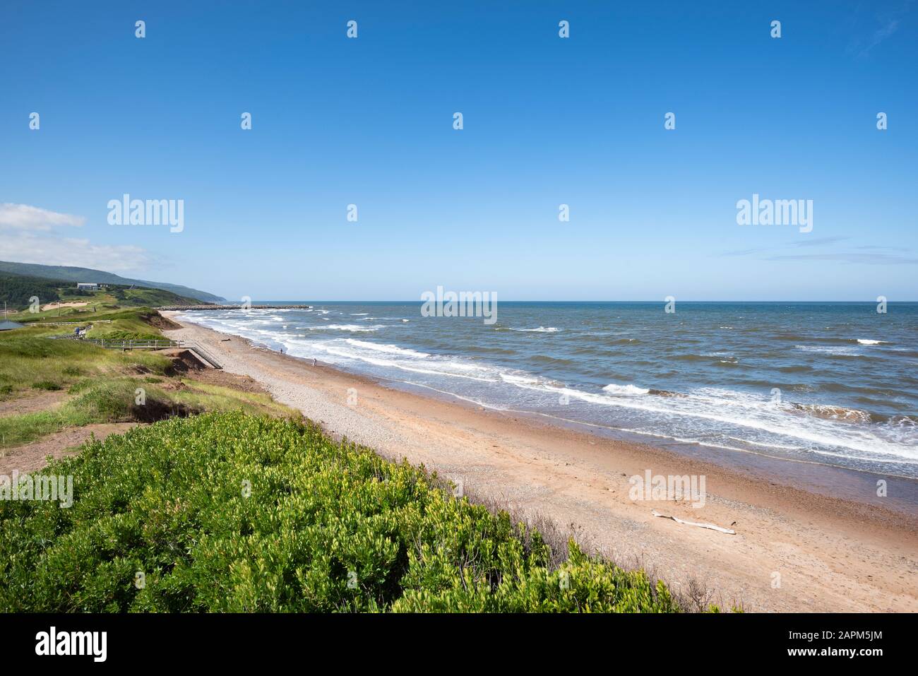 Canada, Nuova Scozia, Inverness, spiaggia costiera di Sandy di Cape Breton Foto Stock