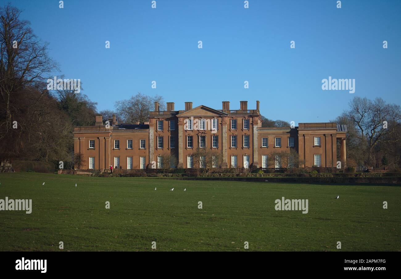 Himley Hall. Inverno Regno Unito Foto Stock
