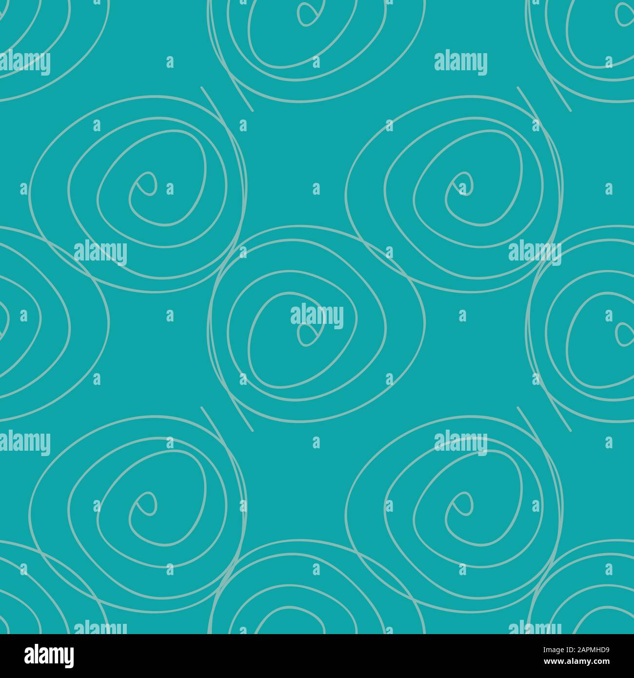 Swirly su sfondo vettoriale di disegno con motivo di superficie a doodle blu senza giunture Illustrazione Vettoriale