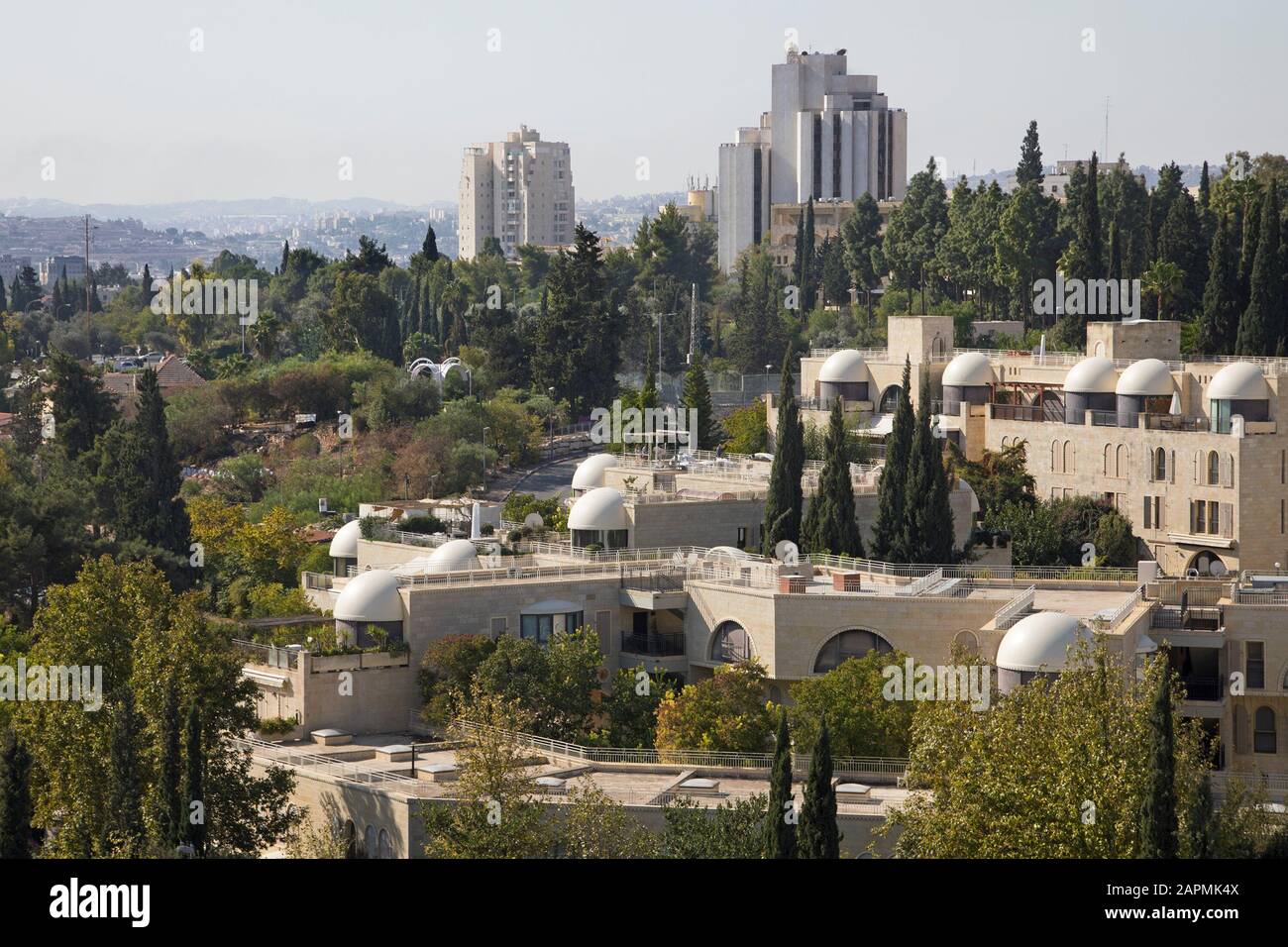 David's Village (Kfar David) lussuosa comunità residenziale nel quartiere Mamilla, Gerusalemme Foto Stock