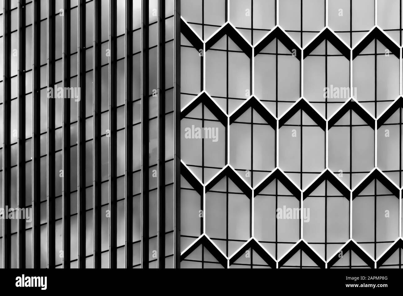 edificio con architettura geometrica, art deco Foto Stock