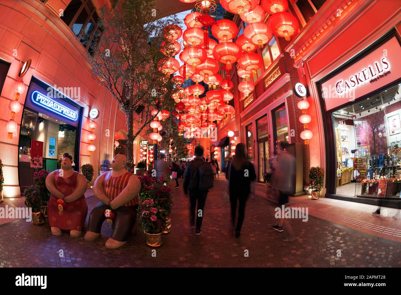 La famosa Lee Tung Avenue, 2020, il nuovo sviluppo urbano di rinnovamento a Hong Kong, Cina. Foto Stock