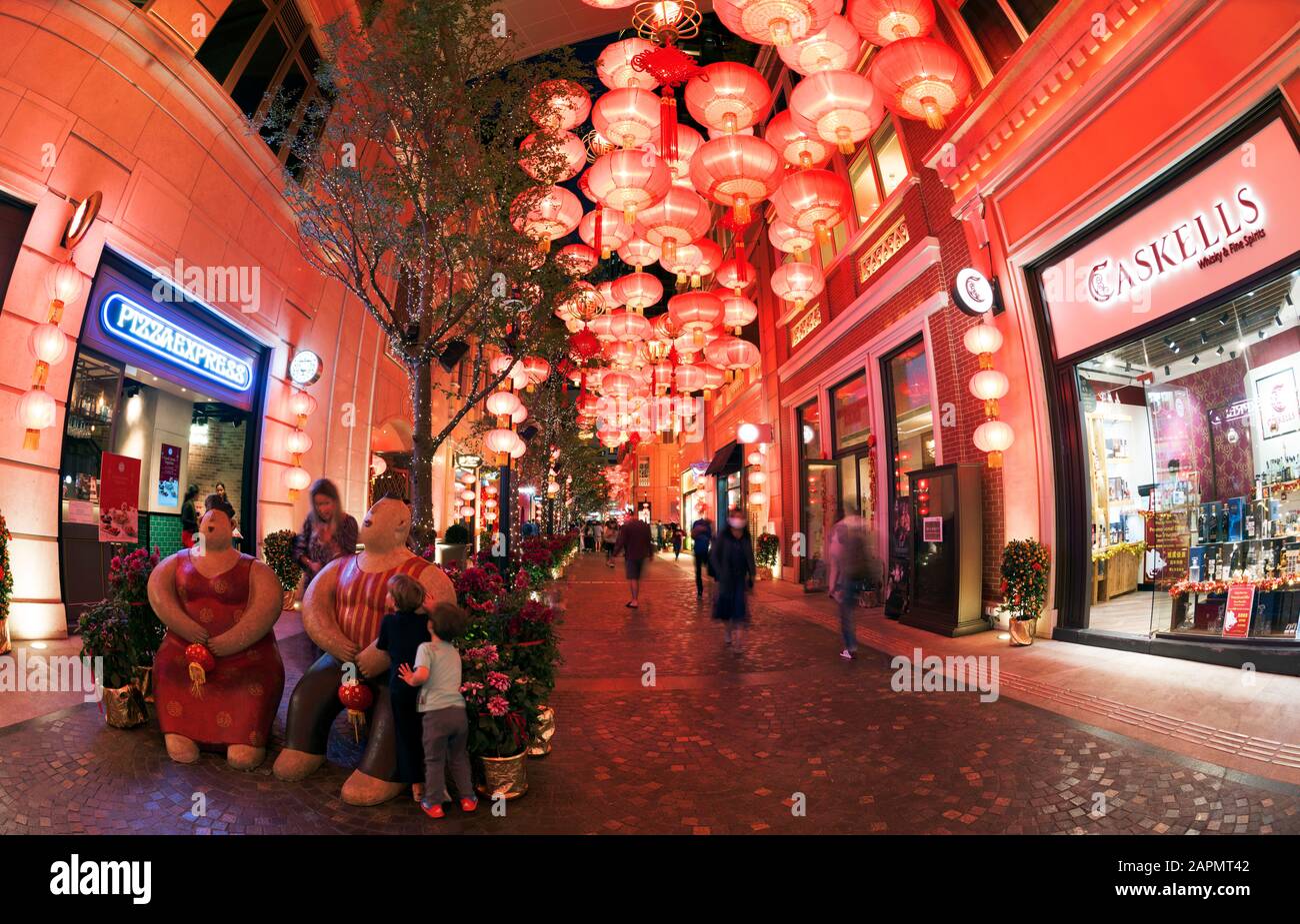 La famosa Lee Tung Avenue, 2020, il nuovo sviluppo urbano di rinnovamento a Hong Kong, Cina. Foto Stock