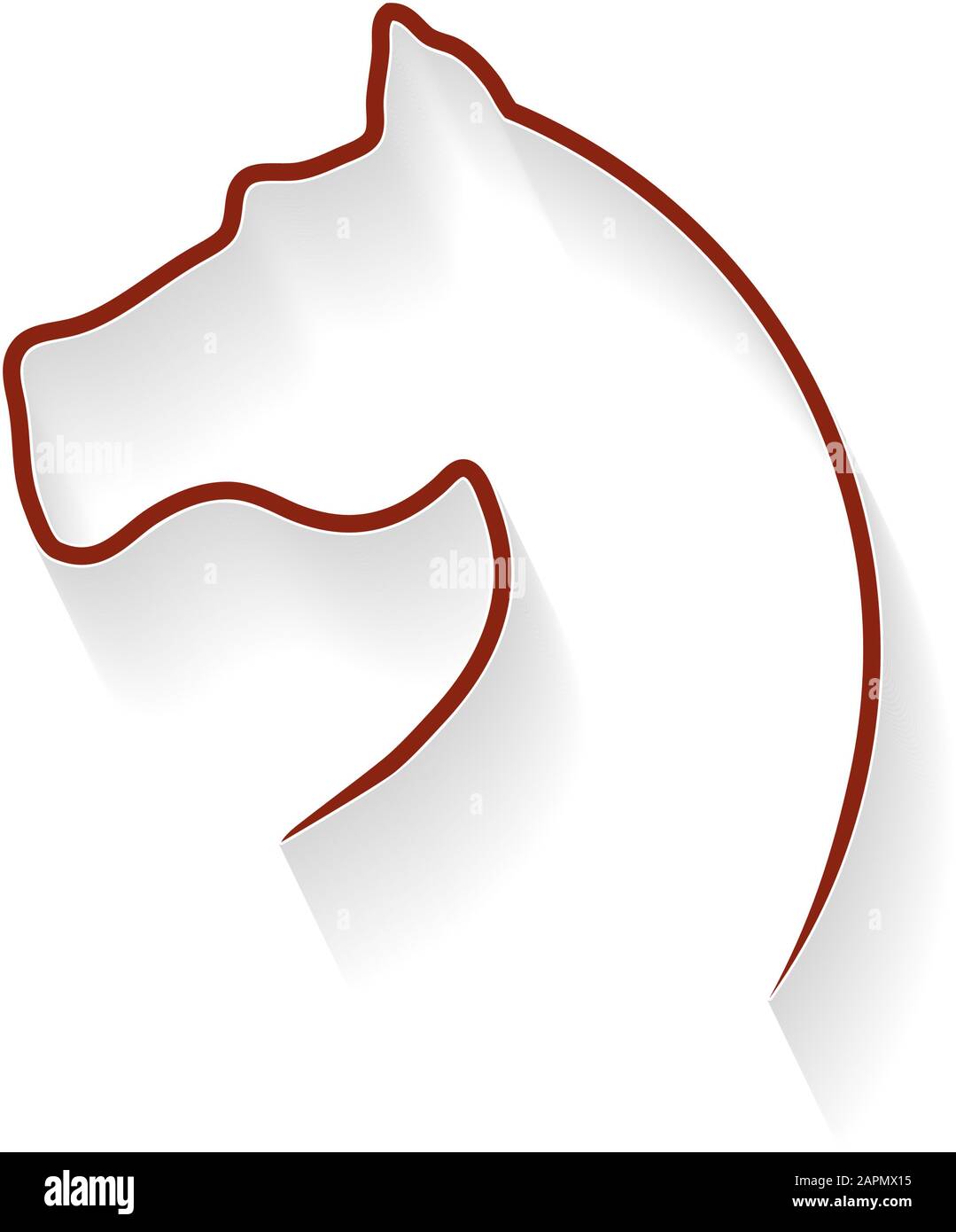 Segno del vettore cavallo in design piatto Illustrazione Vettoriale