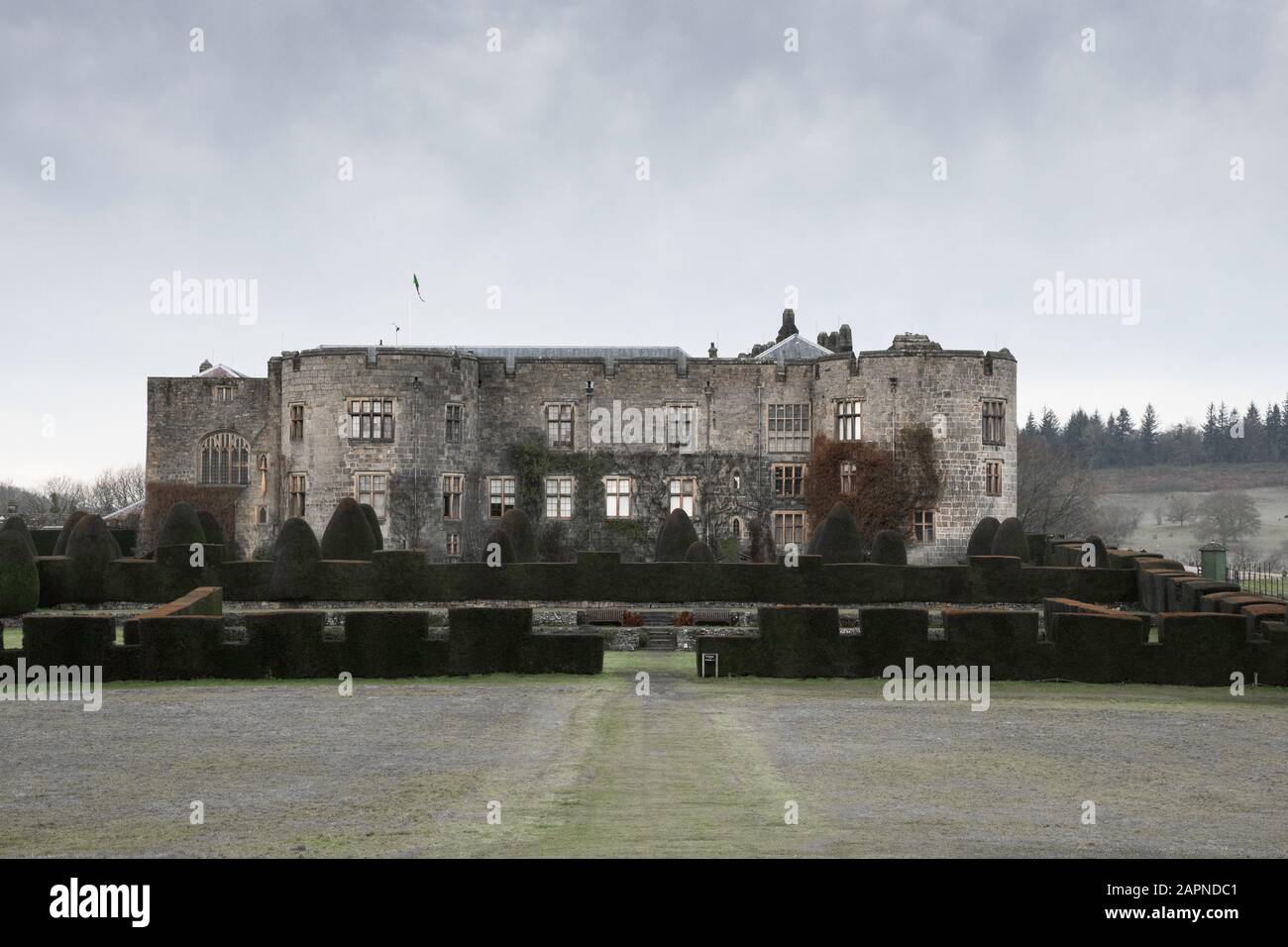 Chirk Castle, Denbighshire, Galles Foto Stock