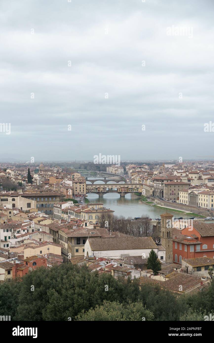 vista sulla città, firenze, italia Foto Stock