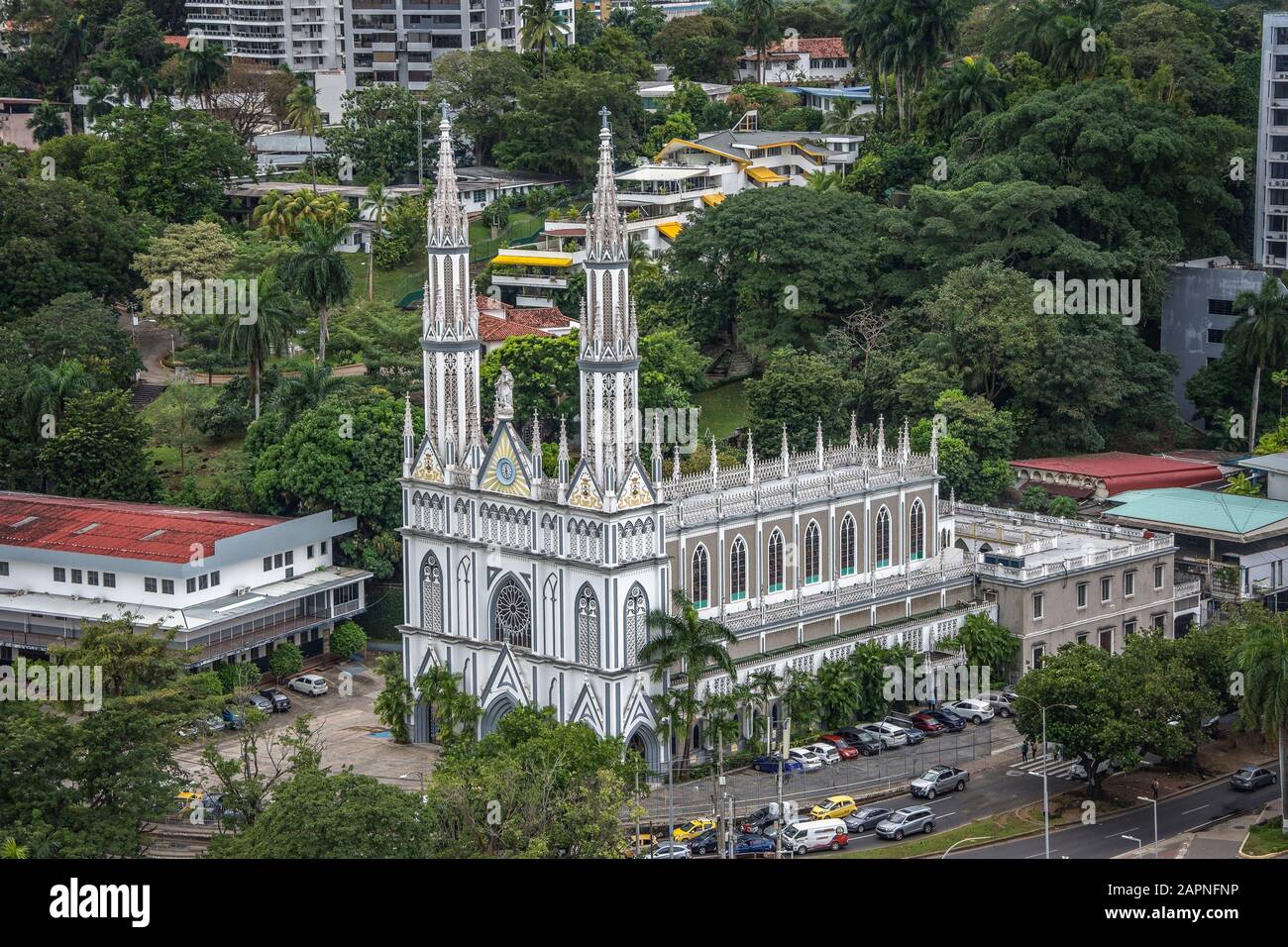 Chiesa del Carmen - Chiesa antica nella città di Panama, Panama Foto Stock