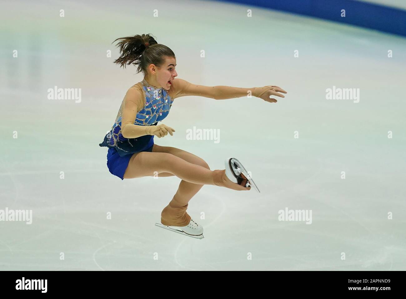 Steiermarkhalle, Graz, Austria. 24th Gen 2020. EMA Doboszova della Slovacchia in azione durante il Ladies Short Program ai Campionati europei di pattinaggio ISU a Steiermarkhalle, Graz, Austria. Credito: Csm/Alamy Live News Foto Stock