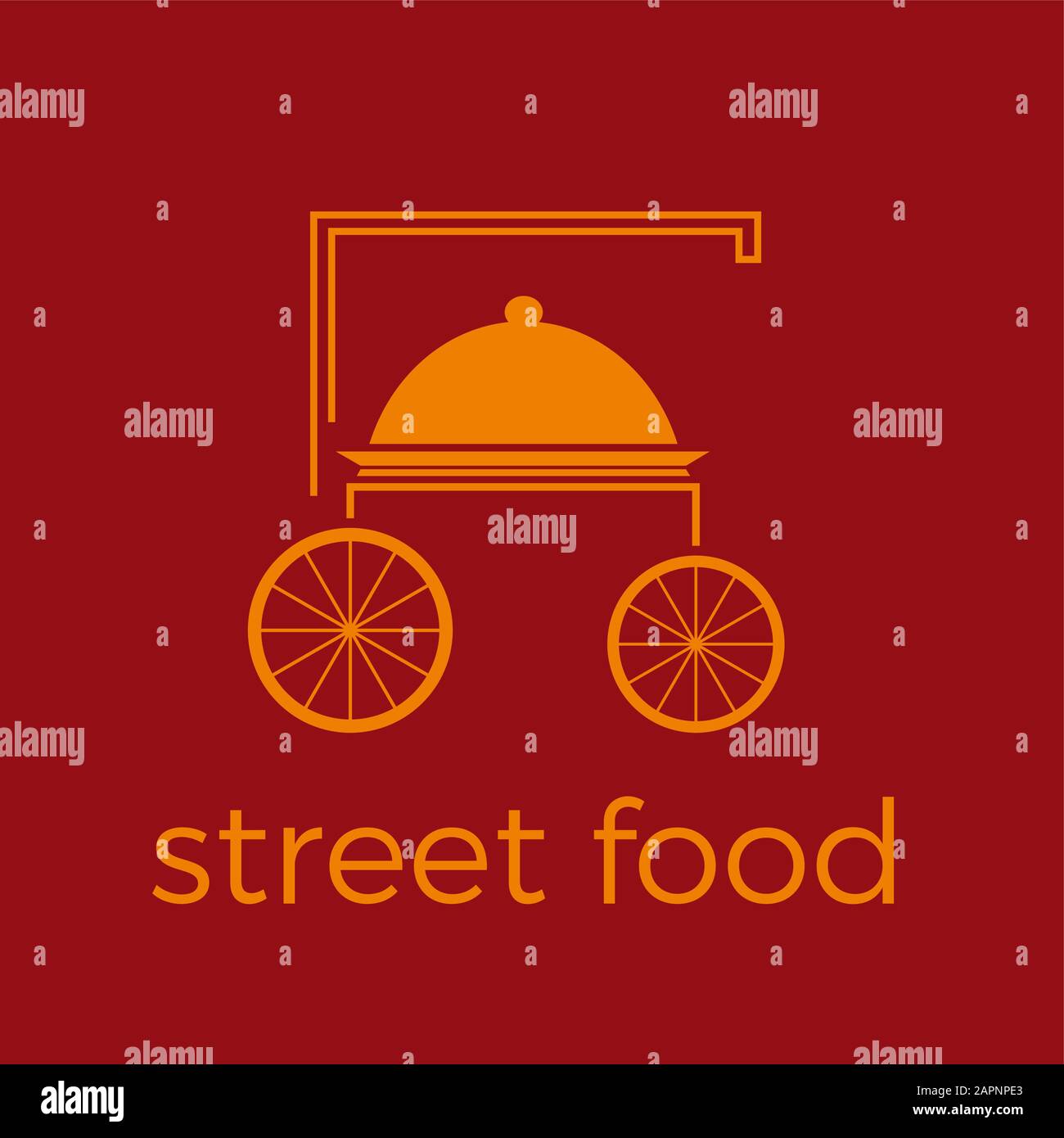 Vettore astratto Street food concetto Illustrazione Vettoriale