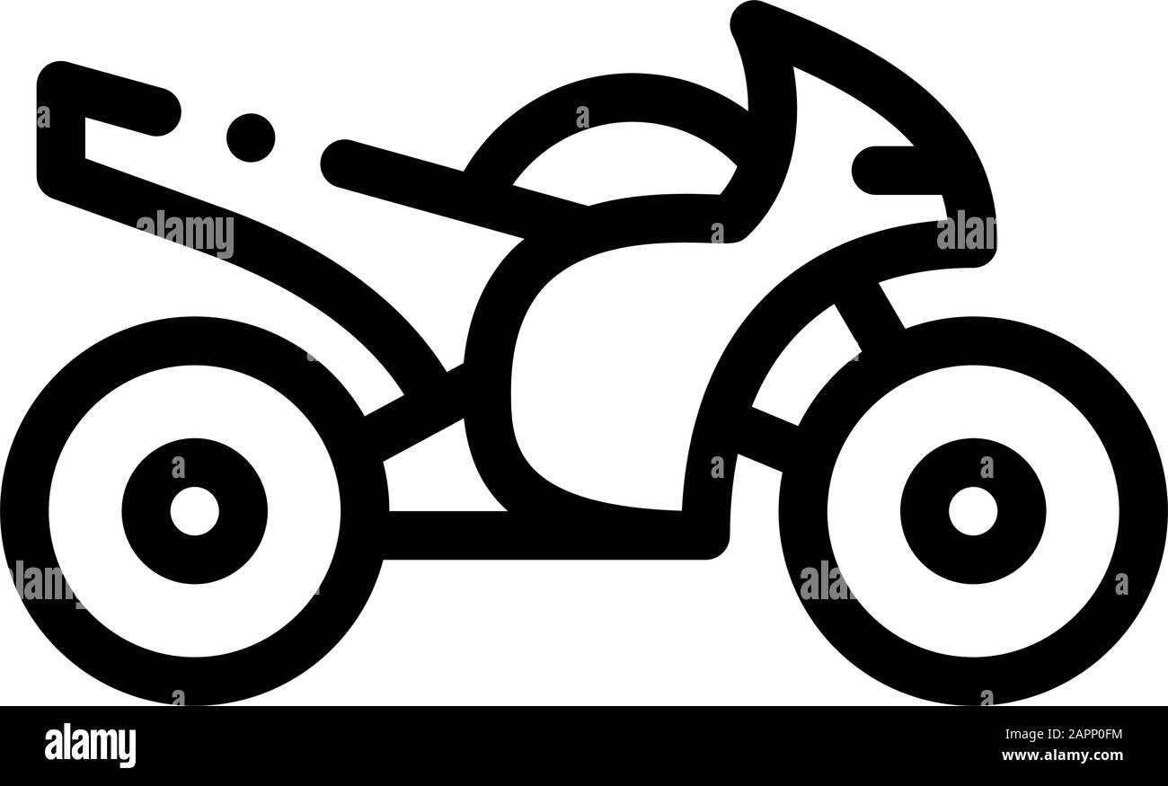 Illustrazione Contorno Vettore Icona Motocicletta Illustrazione Vettoriale