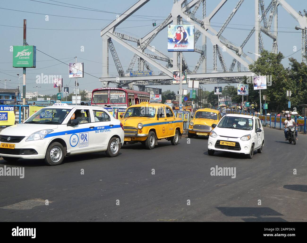 Bengala Occidentale 2019. Traffico a Calcutta. Foto Stock