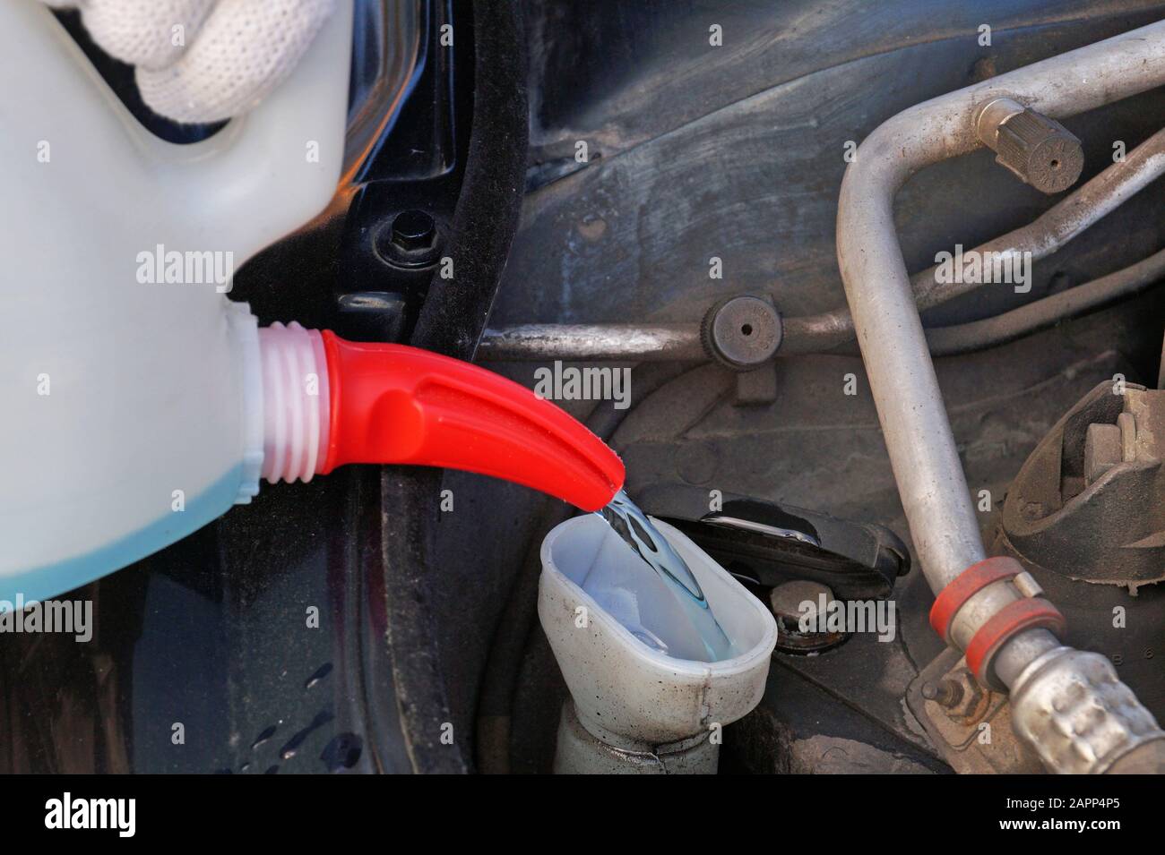 Officina di riparazione auto. Attività periodiche in auto. Foto Stock