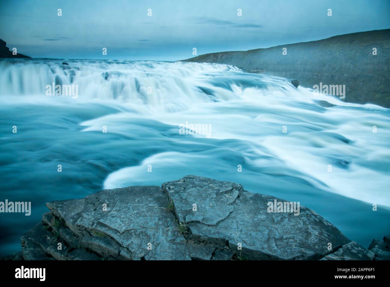 La cascata Gullfoss nel cerchio d'oro Foto Stock