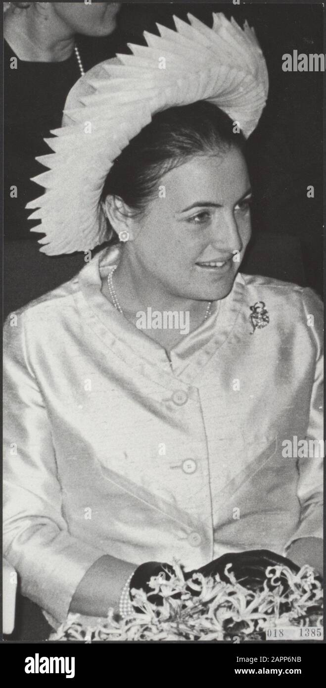 Serie 018-1385 t/m/ 018-1386 Data: 1967 luogo: Rotterdam, Olanda del Sud Parole Chiave: Visite, anniversari, casa reale, principesse Nome personale: Margriet, principessa, Associazione a sostegno di Het Nederlands Asmafonds Foto Stock