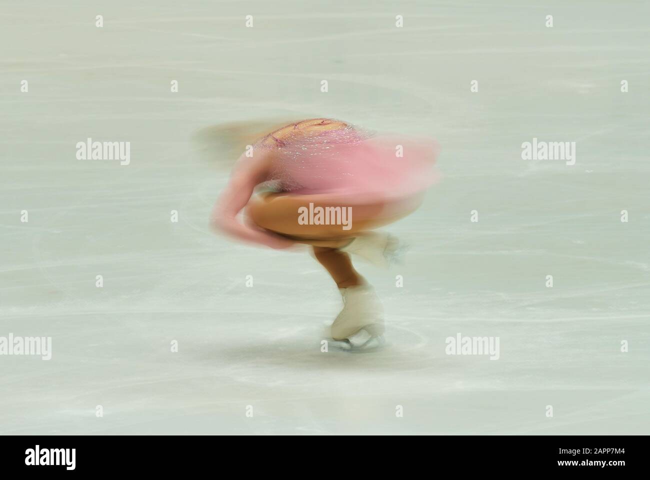 Steiermarkhalle, Graz, Austria. 24th Gen 2020. Linnea Ceder di Finlandia in azione nel corso del Ladies Short Program ai Campionati europei di pattinaggio ISU a Steiermarkhalle, Graz, Austria. Credito: Csm/Alamy Live News Foto Stock