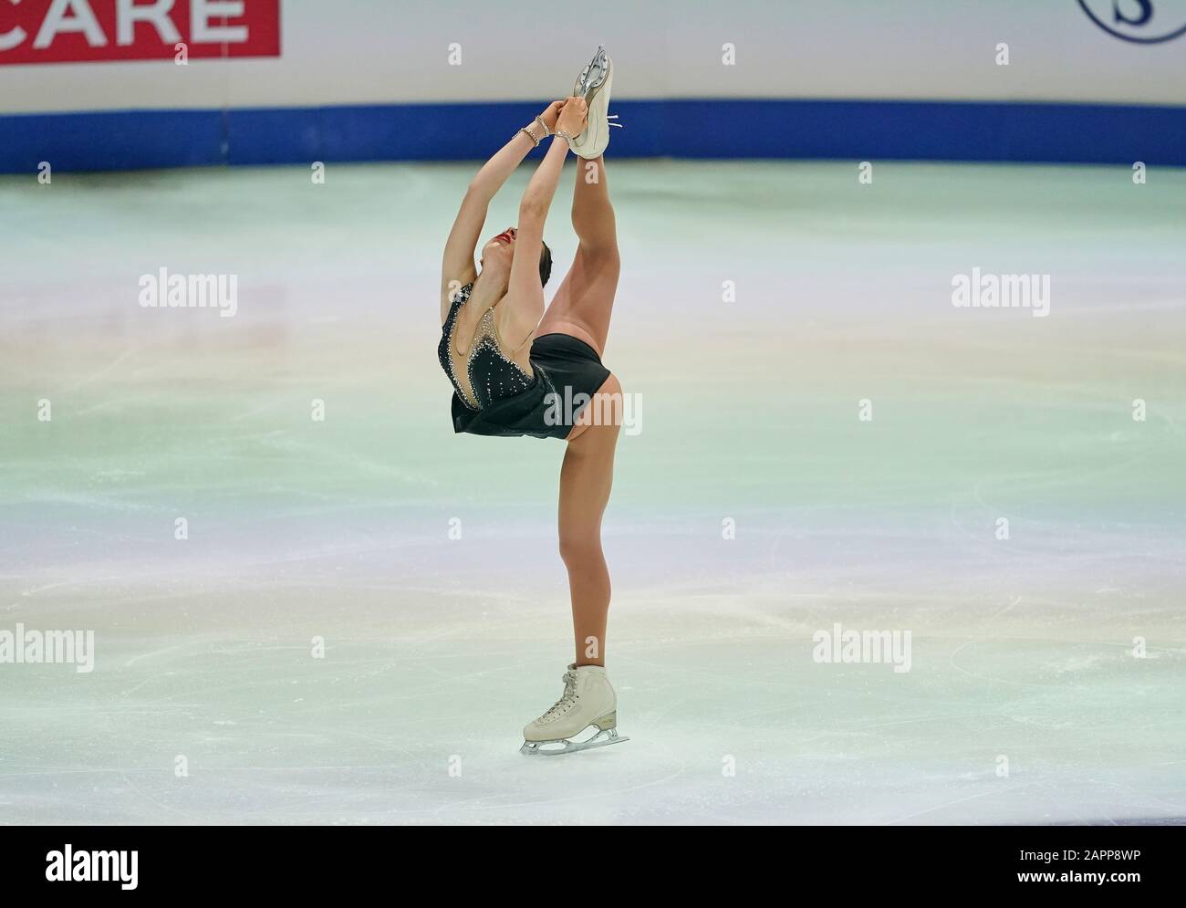 Steiermarkhalle, Graz, Austria. 24th Gen 2020. Alessia Tornaghi d'Italia in azione durante il Ladies Short Program ai Campionati europei di pattinaggio ISU a Steiermarkhalle, Graz, Austria. Credito: Csm/Alamy Live News Foto Stock