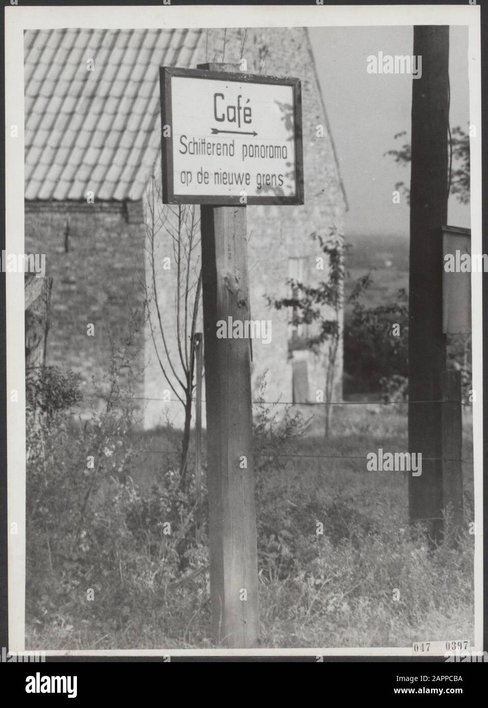 Limiti, segni Data: Unundated Località: Elten Parole Chiave: Bordi, segni Foto Stock