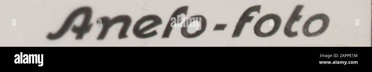 Logo dell'agenzia olandese di stampa fotografica ANEFO, 1953; Foto Stock
