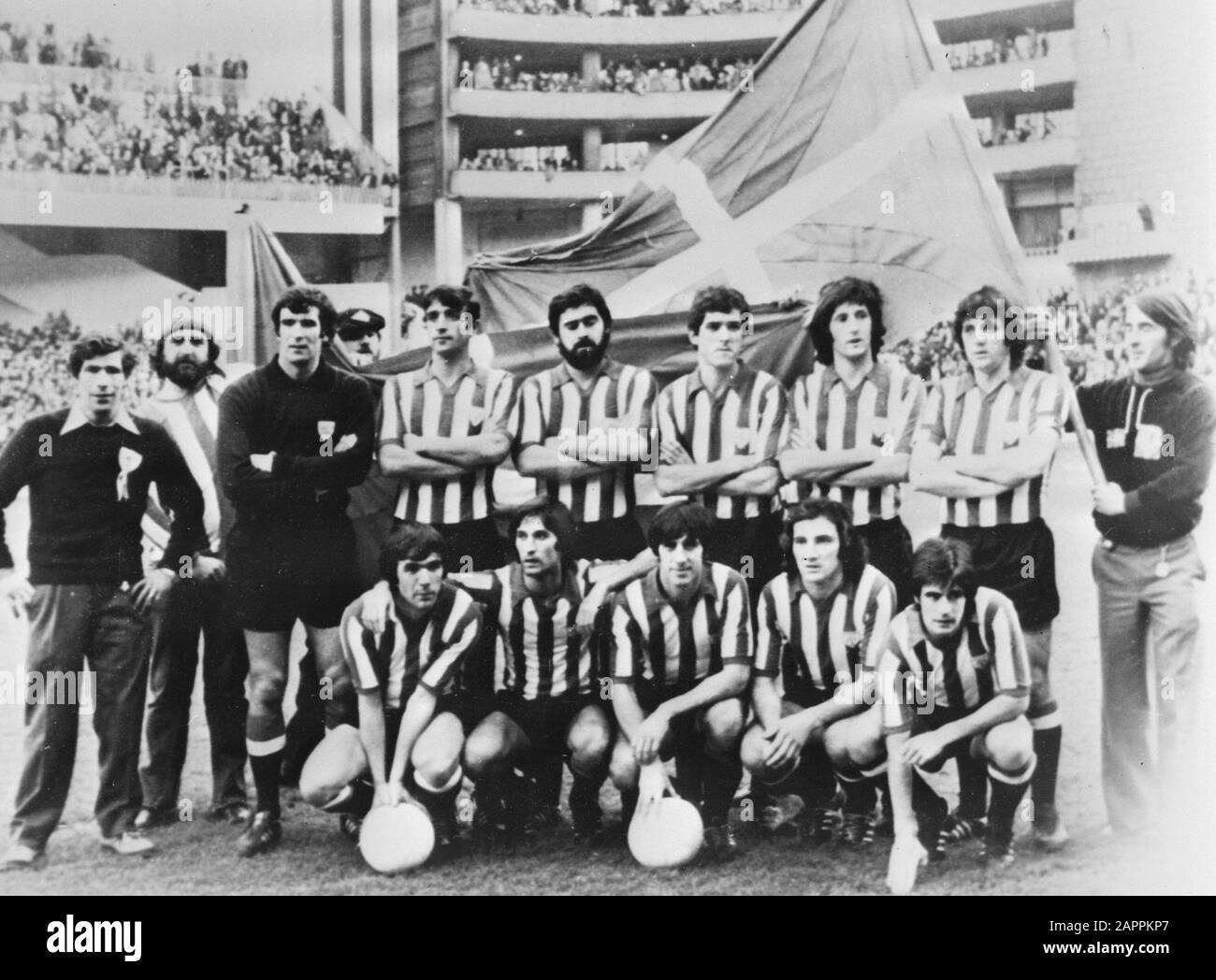 Semifinale UEFA Cup RWD Molenbeek - Athletic de Bilbao (1977) Elftalfoto Athletic de Bilbao (archivio) Data: 4 aprile 1977 luogo: Bilbao, Spagna Parole Chiave: Europacup, UEFA Cup, calcio Foto Stock