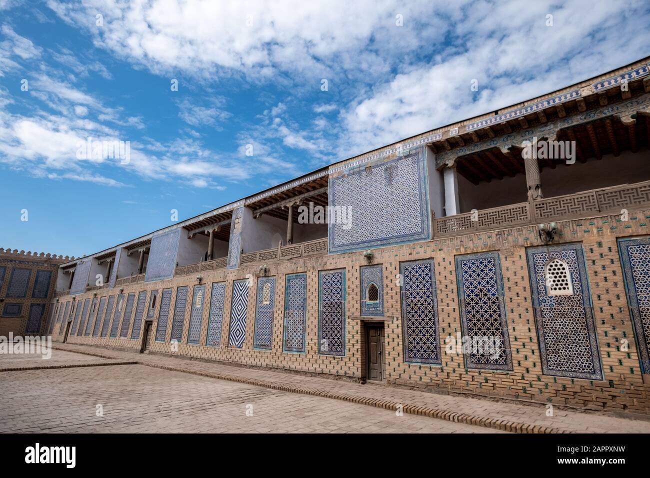 Tash-Khauli Palace Courtyard, Khiva, Uzbekistan Foto Stock