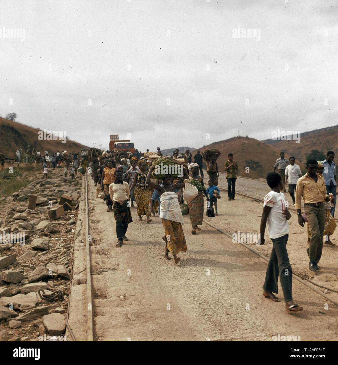 Zaire (Ex Congo Belga); Popolazione Zaire Data: 16 Agosto 1973 Luogo: Congo Belga, Zaire Foto Stock
