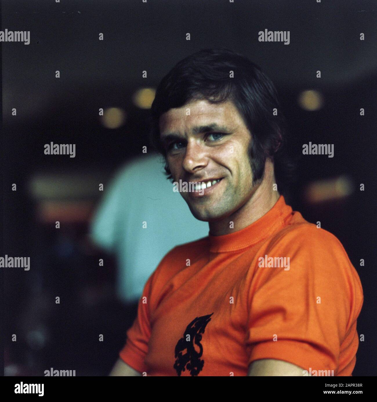 Teste calciatori olandesi; nr. 1: Theo de Jong, nr. 2: Jan Jongbloed Data: 30 Aprile 1974 Parole Chiave: Sport, calciatori Nome personale: Jongbloed, Jan Foto Stock