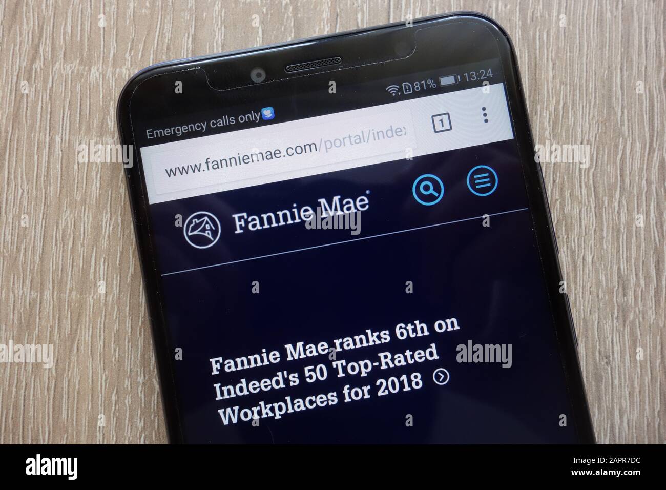 Sito web Fannie Mae visualizzato su uno smartphone moderno Foto Stock