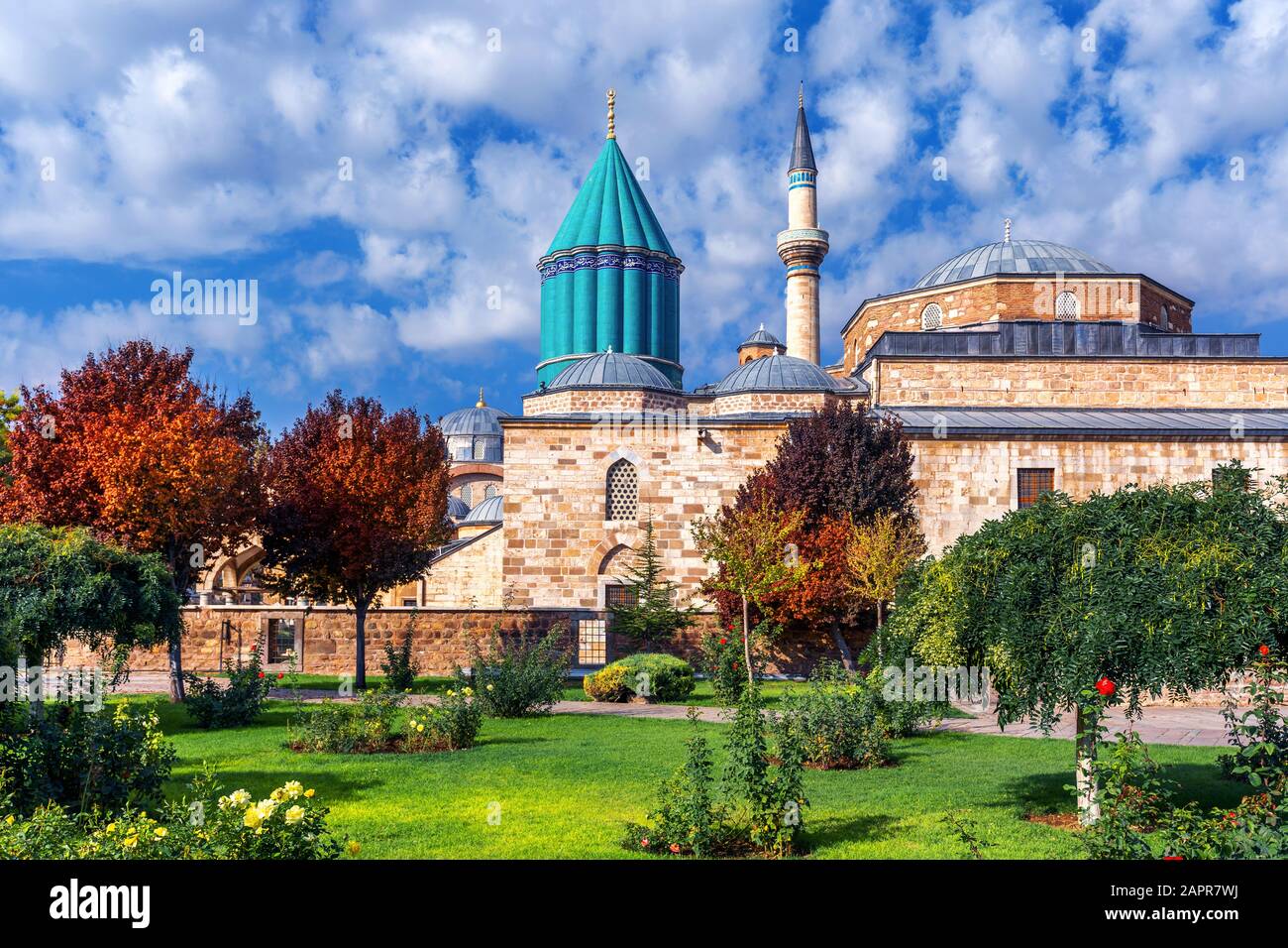 Moschea di Mevlana a Konya, Turchia. Foto Stock