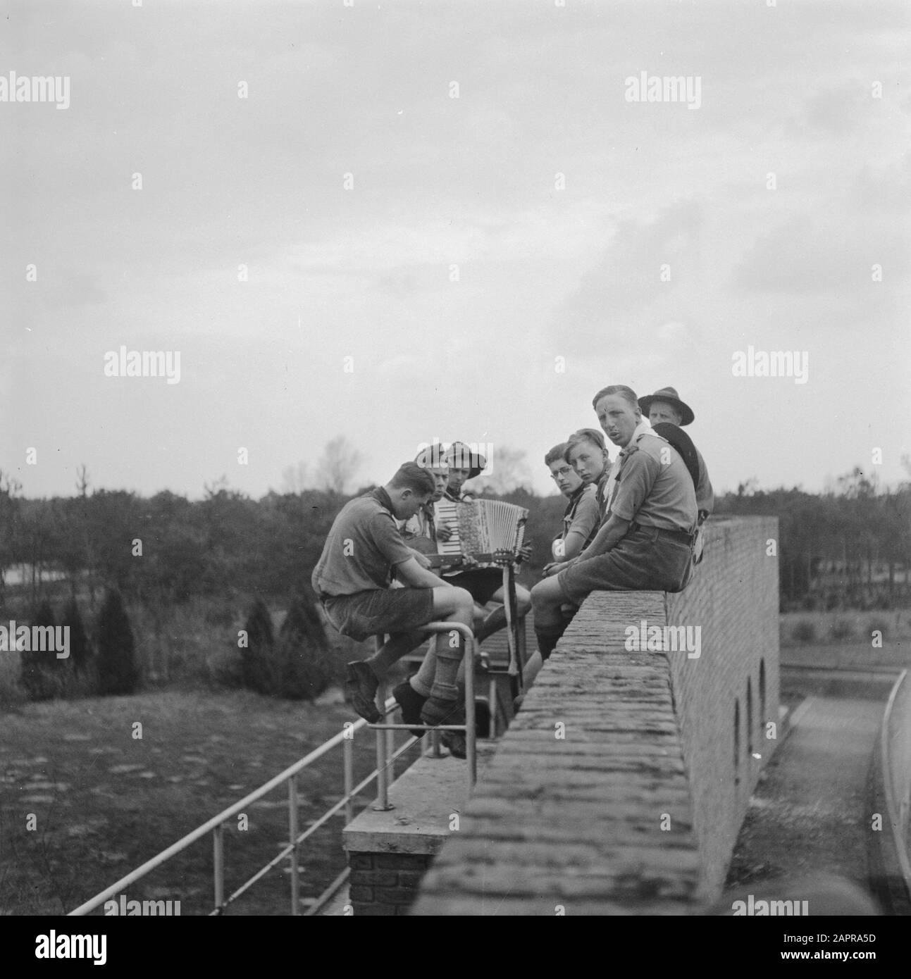 Boy Scout Meeting Palmpases Data: 13 Aprile 1946 Parole Chiave: Meetings, Boy Scouts Foto Stock