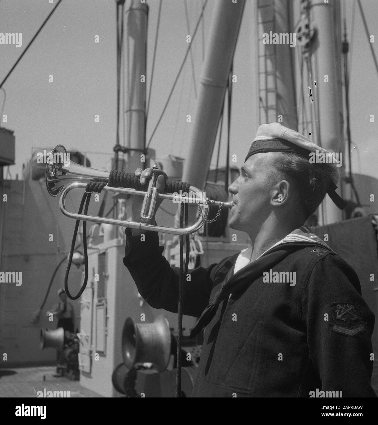 Flotta manovre Western trombe Data: 14 luglio 1949 Parole Chiave: Trombe, manovre Fleet Foto Stock