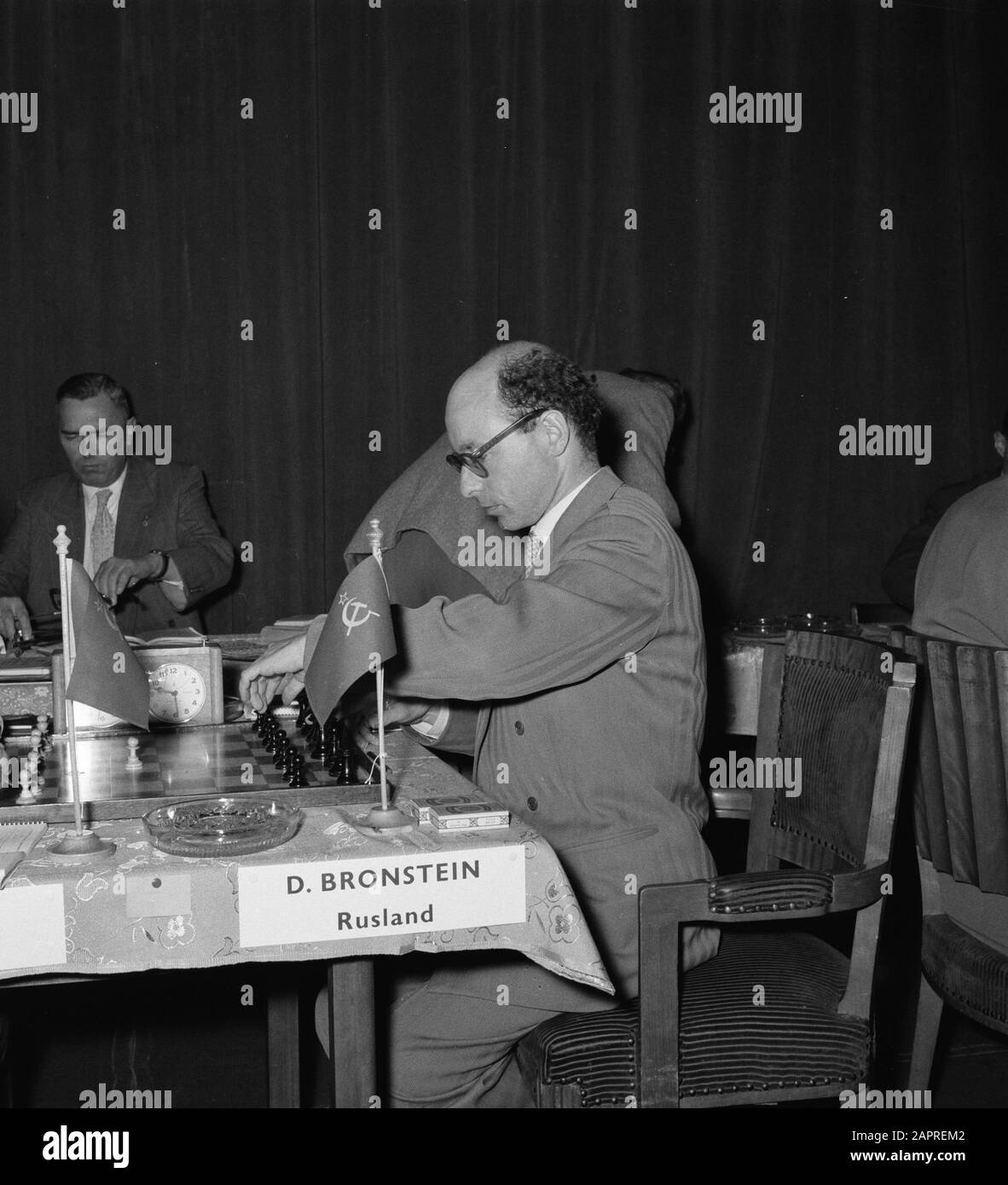 Primo turno Di Candidati Campionato del mondo di scacchi. A bordo Bronstein Data: 26 marzo 1956 Parole Chiave: Scacchi, round, tornei Foto Stock