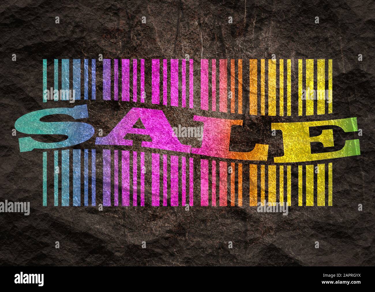 Codice a barre per l'offerta di sconto. Illustrazione del concetto di business Foto Stock